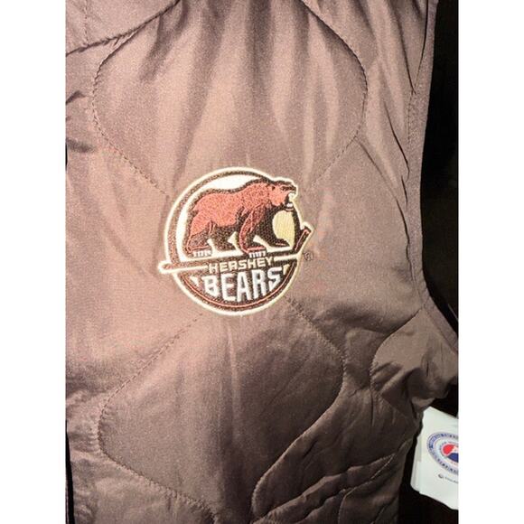 Colosseum Hershey Bears Quilted Brown Puffer Vest – Women’s XL - Picture 3 of 6